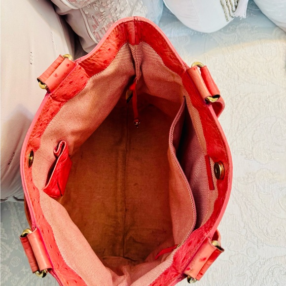 Dooney & Bourke Pink Shoulder Bag with Ostrich Texture (project) - Picture 5 of 9